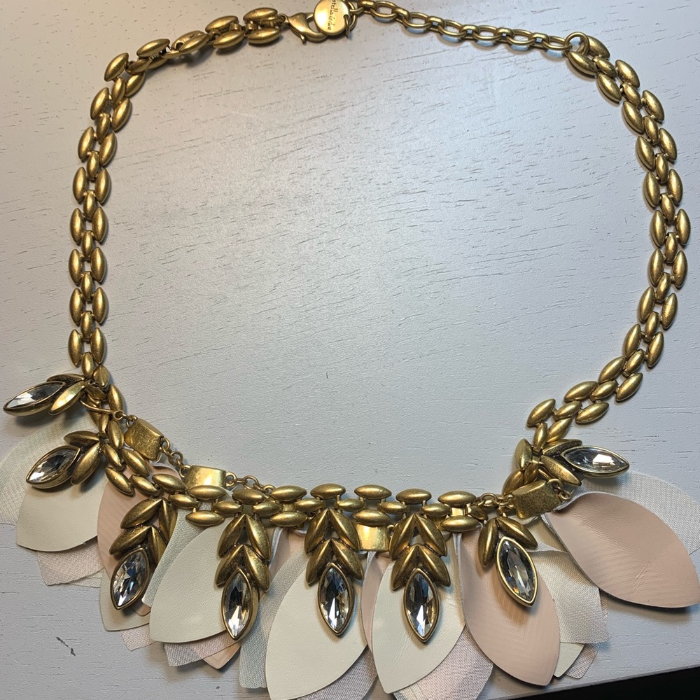Stella and dot brushed gold necklace.